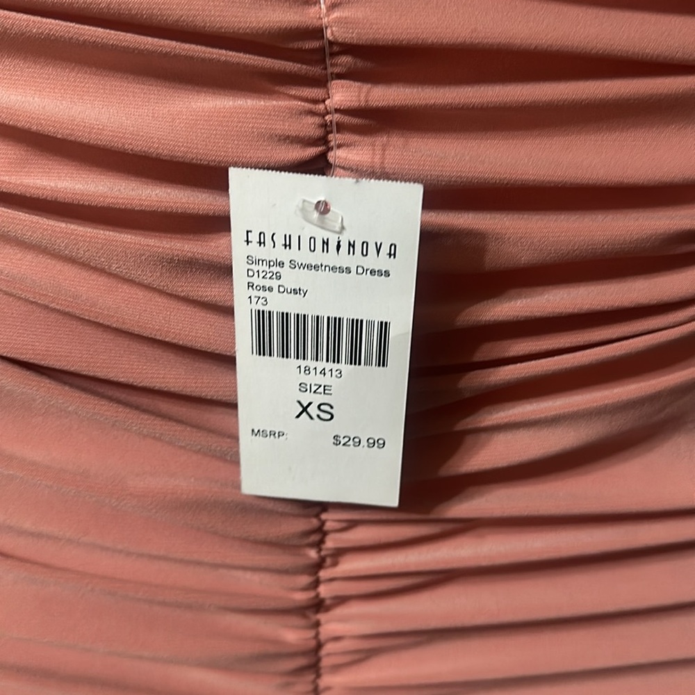 Rose Dusty Ruched Mini Dress - Picture 3 of 3